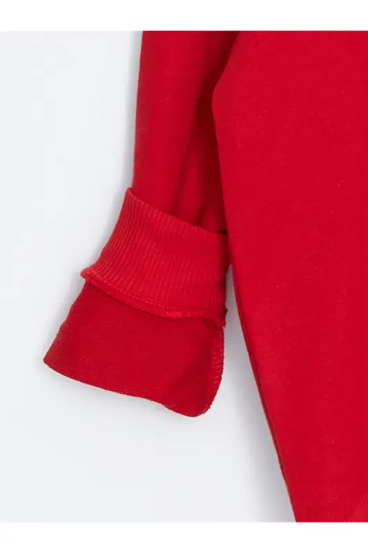 LCW Kids Kapüşonlu Atatürk İmza Baskılı Erkek Çocuk Sweatshirt (W4) - Kırmızı - 5