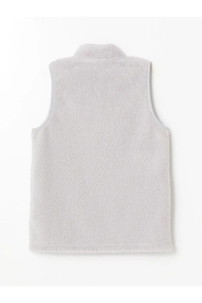 LCW Kids Light Grey Girls Plush Vest - 2