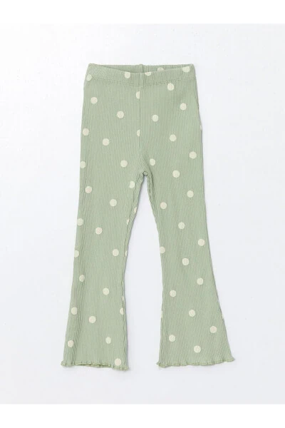 LCW Kids Printed Crew Neck Long Sleeve Polka Dot Printed Girls' Blouse and Leggings 2-Piece Set - 3