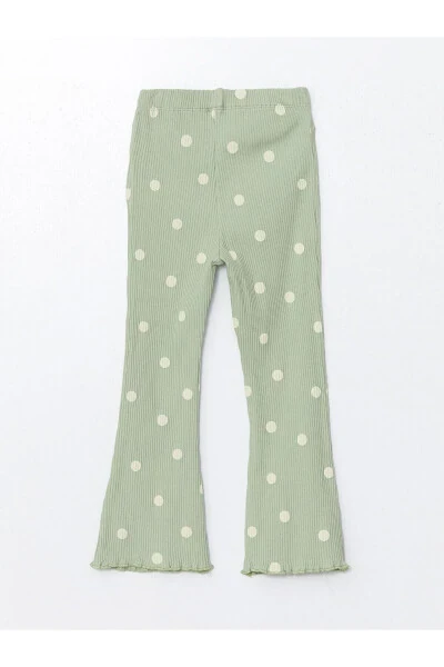 LCW Kids Printed Crew Neck Long Sleeve Polka Dot Printed Girls' Blouse and Leggings 2-Piece Set - 4