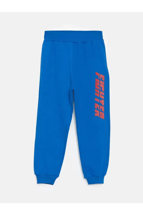 LCW Kids Синий Свитшот с круглым вырезом и принтом для мальчиков, 2 шт. - 2