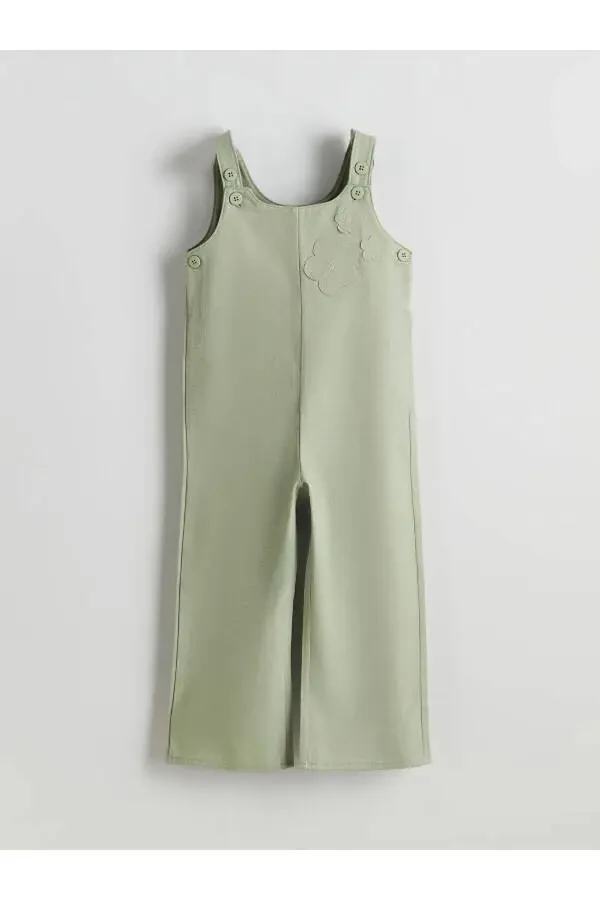 LCW Kids Велосипедка ёқаси гулли қиз болалар футболка ва комбинезони 2 дона - 3