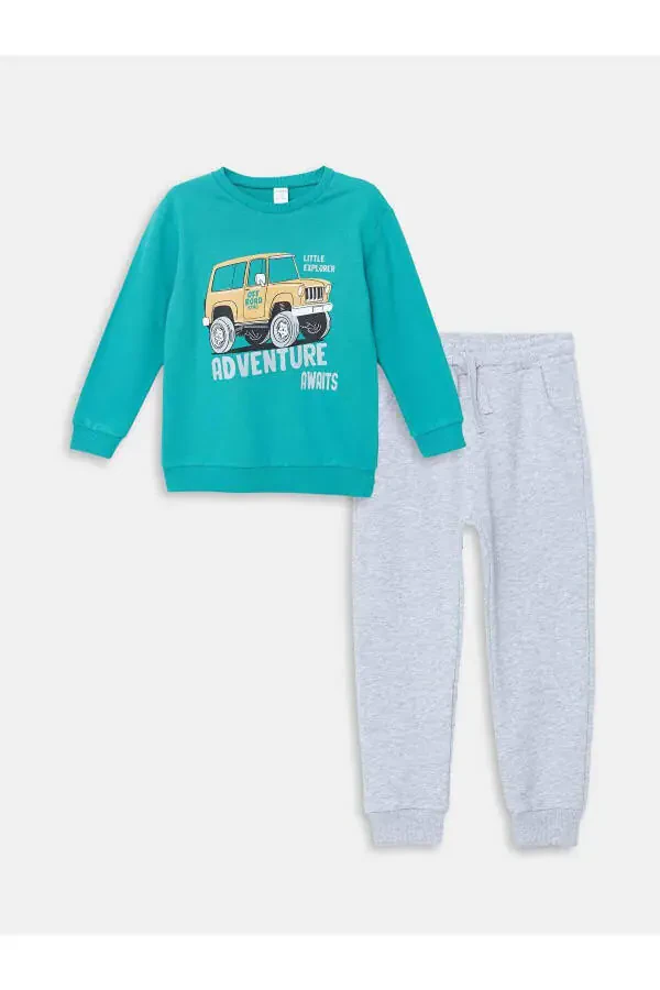 LCW Kids Велосипедная Толстовка с Длинным Рукавом и Принтом для Мальчика - 1