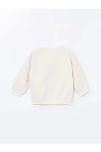 LCW KidsBisiklet Yaka Kalın Çiçekli Kız Çocuk Sweatshirt - Çok Renkli - 3