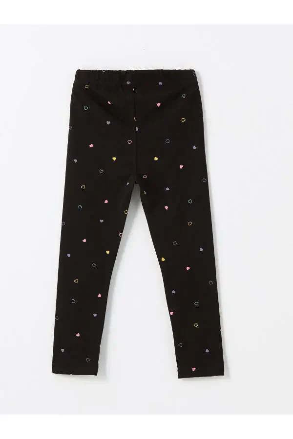 LCW Printed Baby Girl Leggings with Elastic Waistband - 4