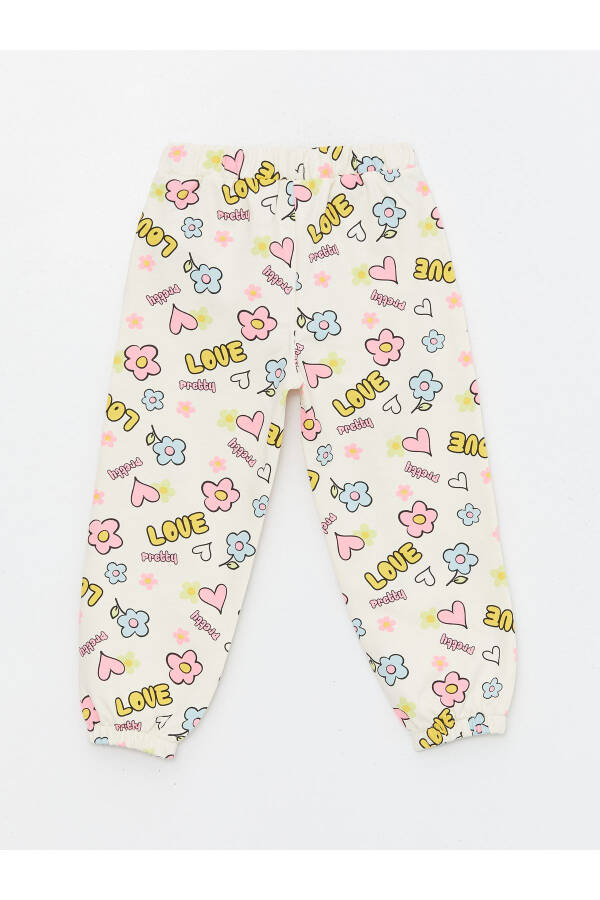 LCW Printed Baby Girl Sweatpants with Elastic Waistband - 2