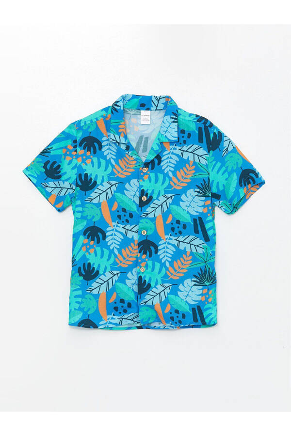 LCW Resort Collar Short Sleeve Printed Baby Boy Shirt - 1