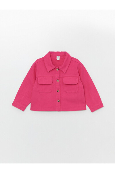 LCW Shirt Collar Basic Baby Girl Jacket - 1