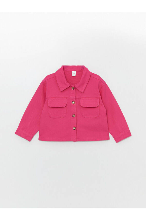 LCW Shirt Collar Basic Baby Girl Jacket - 1