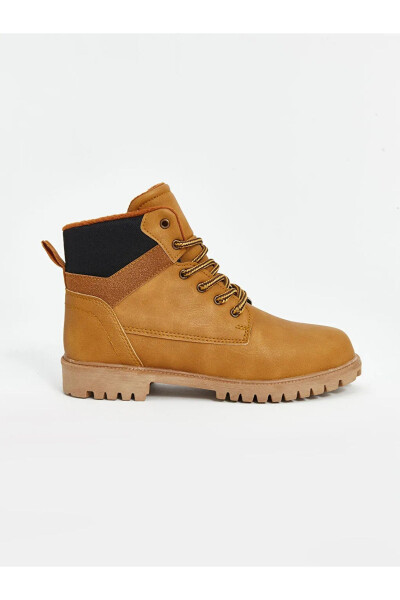 LCW STEPS boys' boots, camel hair lined and laced. - 8