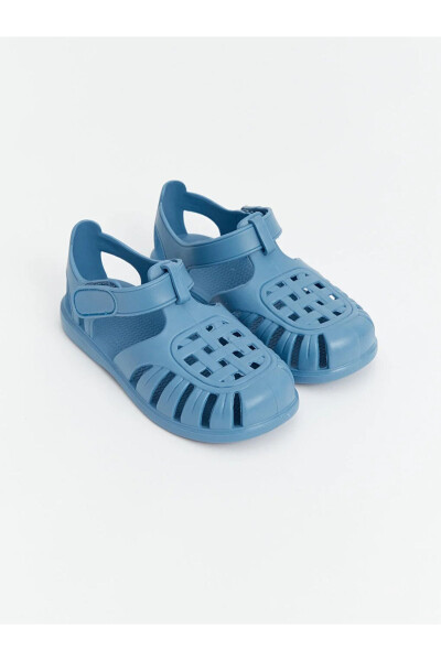 LCW STEPS Delikli Erkek Bebek Sandalet-Mat Mavi - 1