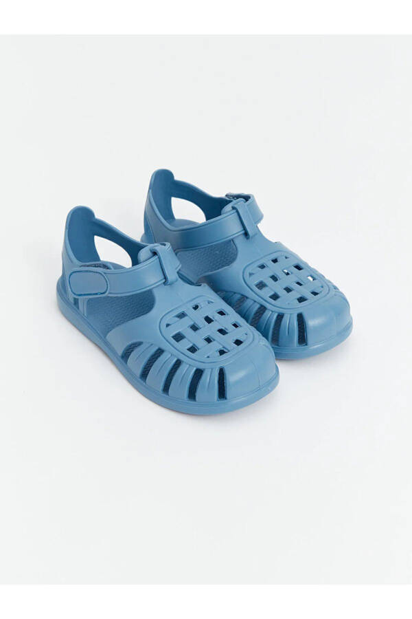 LCW STEPS Delikli Erkek Bebek Sandalet-Mat Mavi - 1
