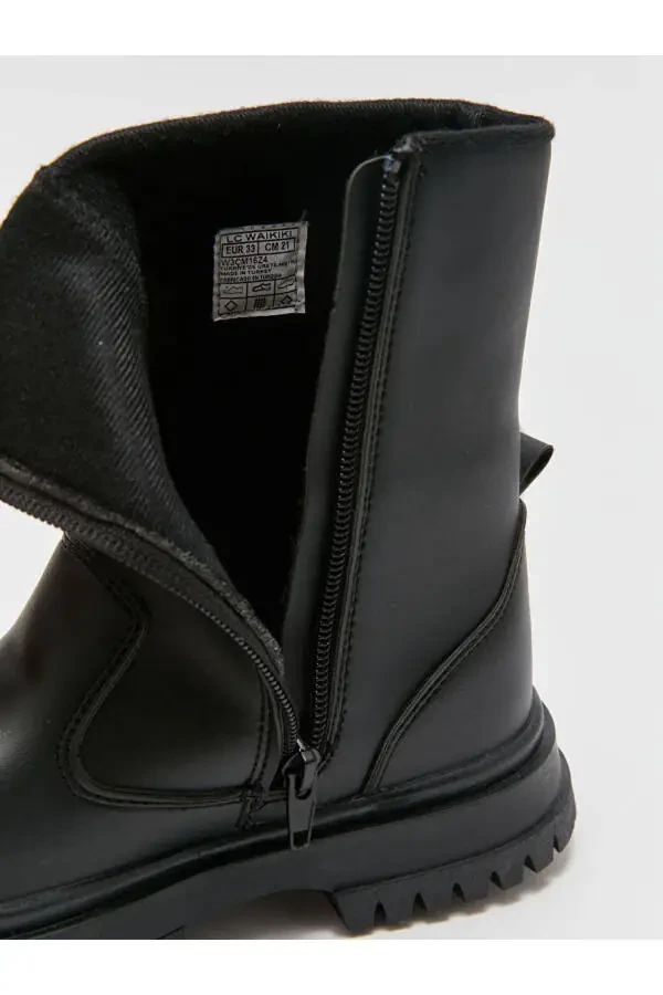 LCW STEPS Shiny Leather Girls Boots - 5