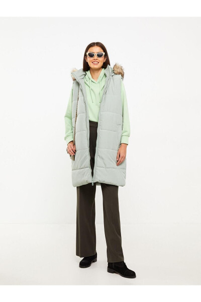 LCW Women's Hooded Puffer Vest - LC WAIKIKI