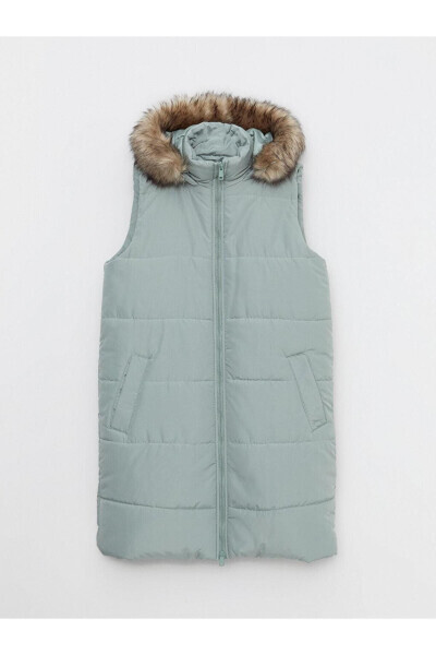 LCW Women's Hooded Puffer Vest - 6