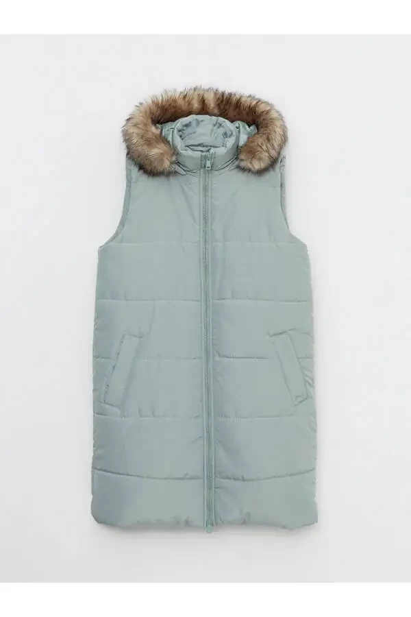 LCW Women's Hooded Puffer Vest - 6