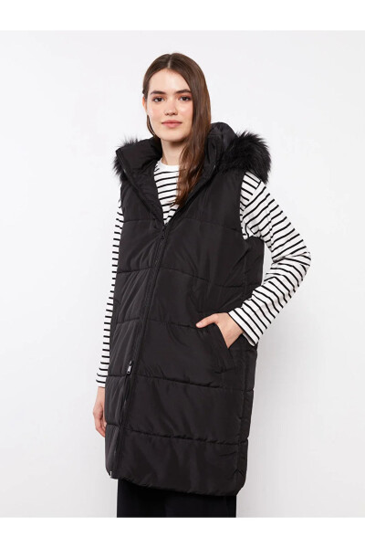 LCW Women's Hooded Puffer Vest - 10