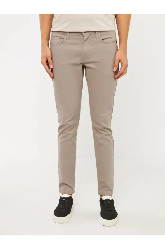 LCWAIKIKI Classic Dar Kalıp Erkek Chino Pantolon - BEIGE - 3