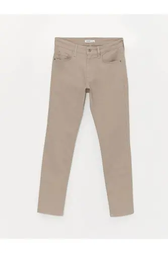 LCWAIKIKI Classic Dar Kalıp Erkek Chino Pantolon - BEIGE - 5
