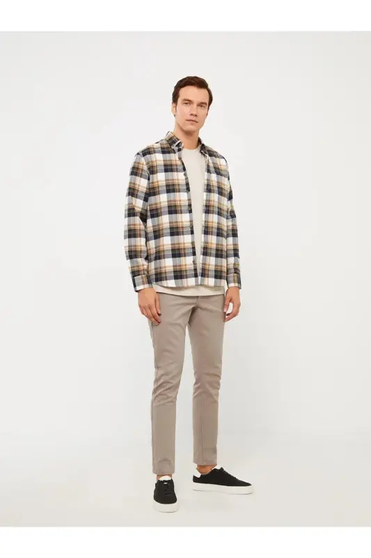 LCWAIKIKI Classic Dar Kalıp Erkek Chino Pantolon - BEIGE - LC WAIKIKI