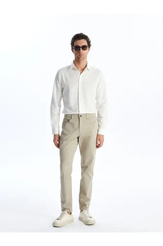 LCWAIKIKI Classic Dar Kalıp Erkek Chino Pantolon - Bej - LC WAIKIKI (1)