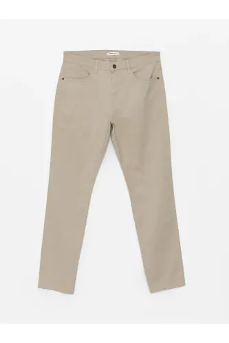 LCWAIKIKI Classic Dar Kalıp Erkek Chino Pantolon - Bej - 6