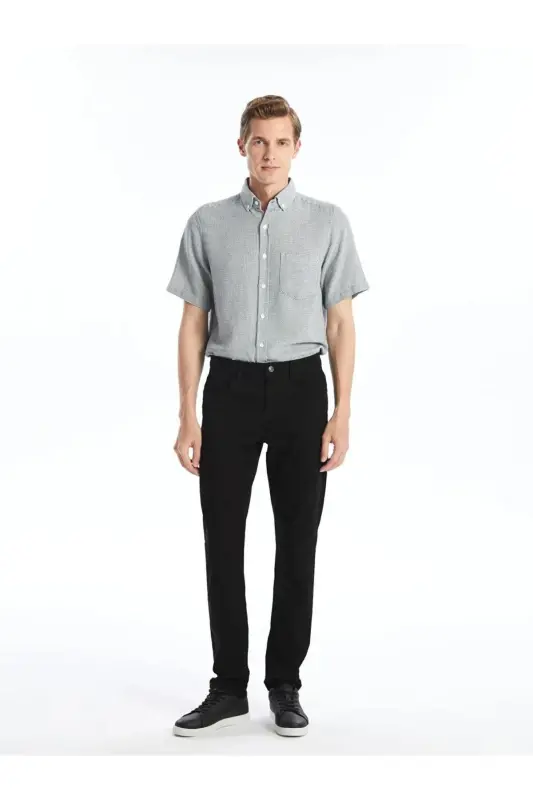 LCWAIKIKI Classic Dar Kalıp Erkek Chino Pantolon - NEW BLACK - 2