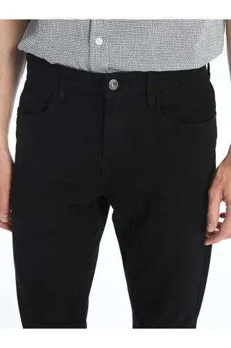 LCWAIKIKI Classic Dar Kalıp Erkek Chino Pantolon - NEW BLACK - 3