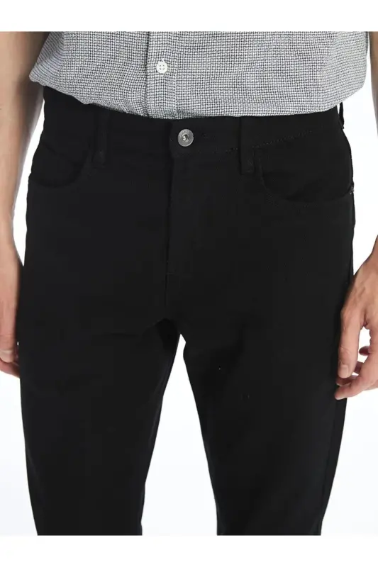 LCWAIKIKI Classic Dar Kalıp Erkek Chino Pantolon - NEW BLACK - 3