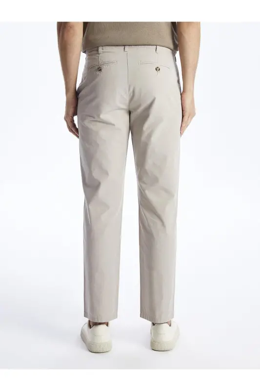 LCWAIKIKI Classic Geniş Kalıp Erkek Chino Pantolon-BEIGE - 4
