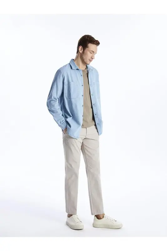 LCWAIKIKI Classic Geniş Kalıp Erkek Chino Pantolon-BEIGE - LC WAIKIKI