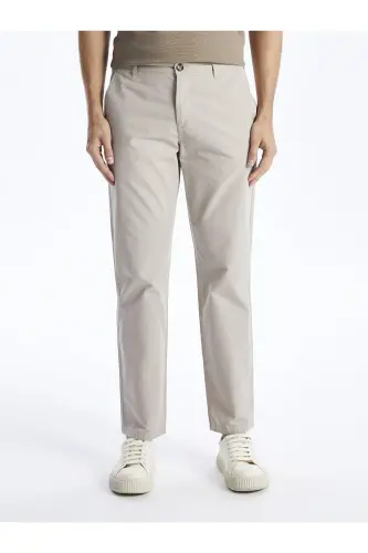 LCWAIKIKI Classic Geniş Kalıp Erkek Chino Pantolon-BEIGE - 3