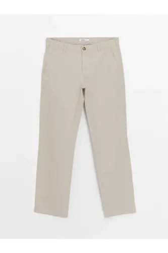 LCWAIKIKI Classic Geniş Kalıp Erkek Chino Pantolon-BEIGE - 5