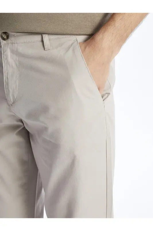 LCWAIKIKI Classic Geniş Kalıp Erkek Chino Pantolon-BEIGE - 2
