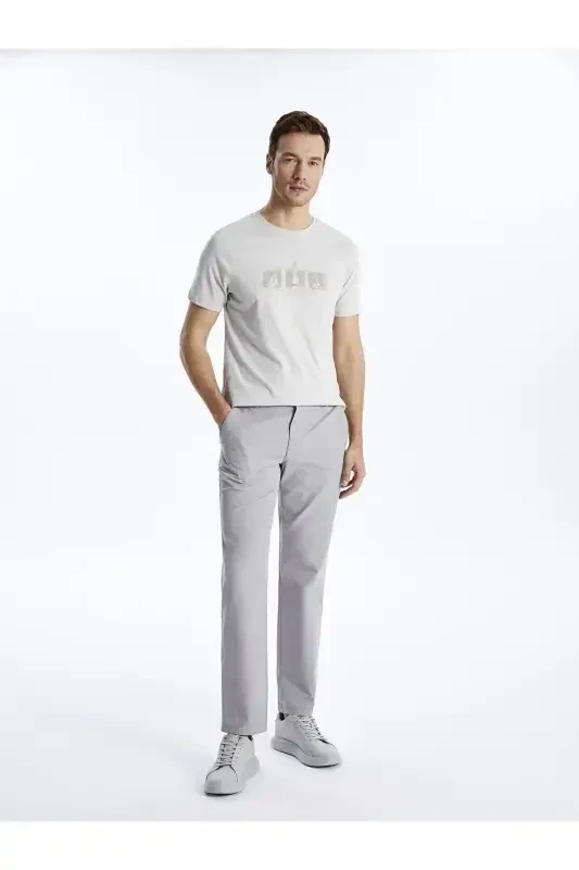 LCWAIKIKI Classic Geniş Kalıp Erkek Chino Pantolon-GREY - 1