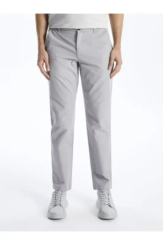 LCWAIKIKI Classic Geniş Kalıp Erkek Chino Pantolon-GREY - 3