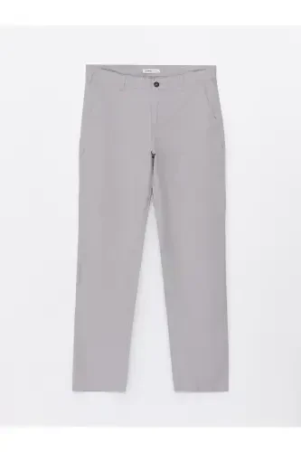 LCWAIKIKI Classic Geniş Kalıp Erkek Chino Pantolon-GREY - 5