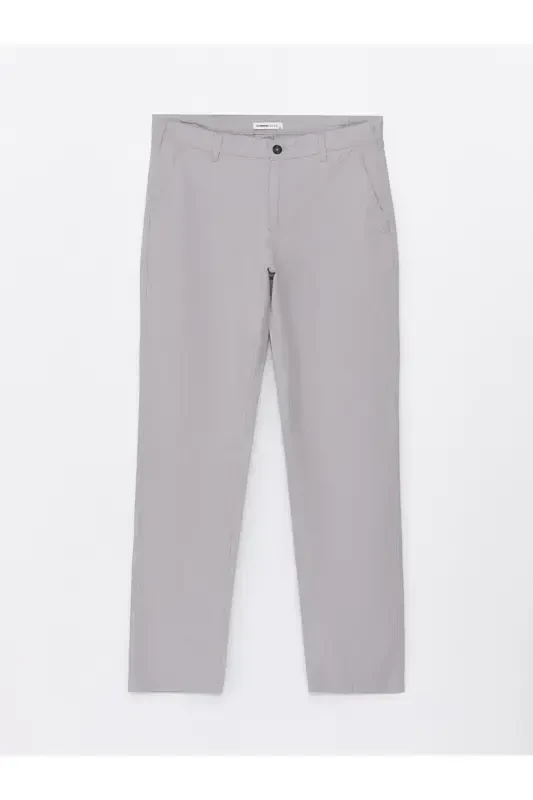 LCWAIKIKI Classic Geniş Kalıp Erkek Chino Pantolon-GREY - 5