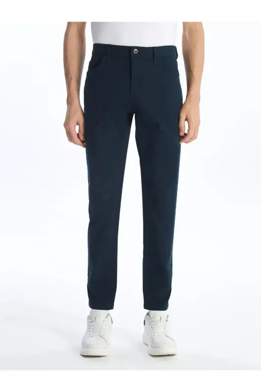LCWAIKIKI Classic Lacivert Dar Kalıp Erkek Chino Pantolon-Lacivert - 4
