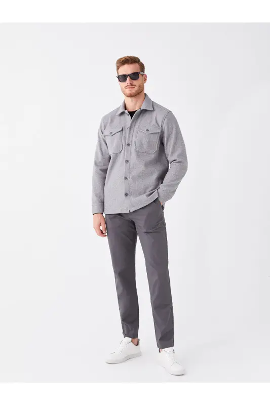 LCWAIKIKI Classic Standart Kalıp Erkek Chino Pantolon - Antrasit - 2