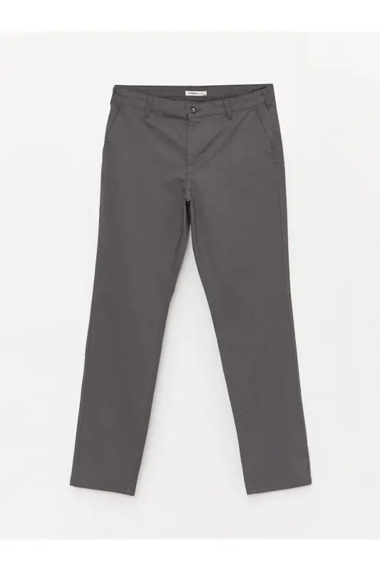 LCWAIKIKI Classic Standart Kalıp Erkek Chino Pantolon - Antrasit - 6