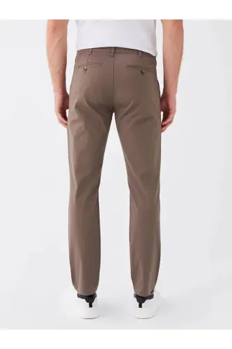 LCWAIKIKI Classic Standart Kalıp Erkek Chino Pantolon-Kahverengi - 4
