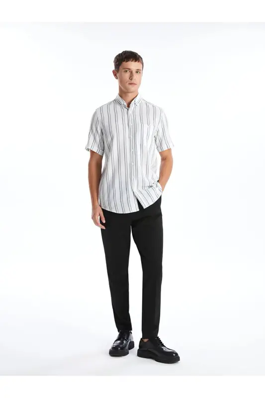 LCWAIKIKI Classic Standart Kalıp Erkek Chino Pantolon - Yeni Siyah - 2
