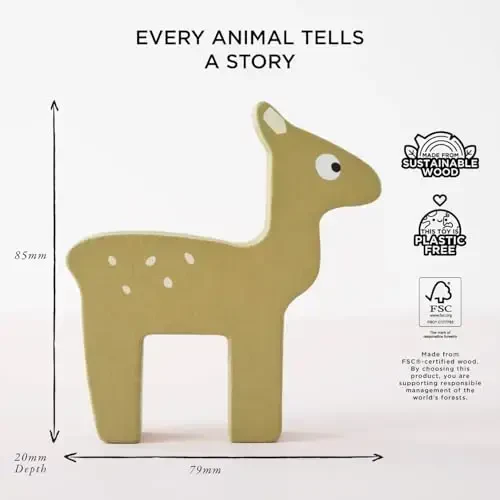 Le Toy Van - Деревянная игра-пазл Petilou Forest Stacker & сумка с образовательными упражнениями на баланс | Отличный подарок для детей и малышей | Подходит для детей от 18 месяцев - 6