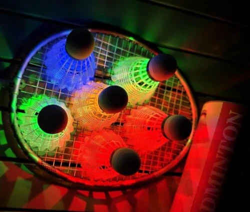 Leadge LED Shuttlecock Badminton Birdies, Shuttlecock Dark Night Nylon Glow Glow Birdies Lighting for Outdoor Indoor Sport Activities (6Packs) (Multi Color) - 3