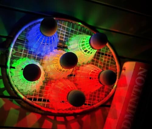 Leadge LED Shuttlecock Badminton Birdies, Shuttlecock Dark Night Nylon Glow Glow Birdies Lighting for Outdoor Indoor Sport Activities (6Packs) (Multi Color) - 3