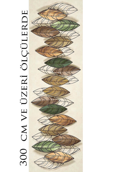 Leaf Pattern Rug Digital Printed Non-Slip Base Washable Runner, Living Room And Hall Rug - 30