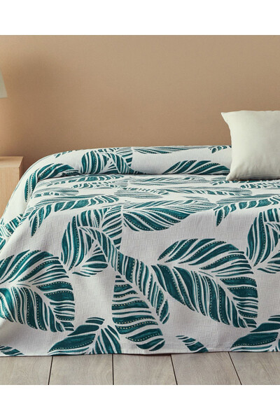 Leafy Wonder Double Bed Blanket Green - 1