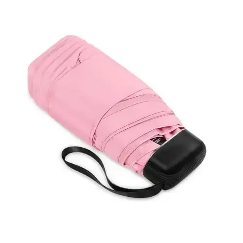 LEAGERA Mini Umbrella - Compact, Waterproof Travel Umbrella for Light Rain, Suitable for Women's Purse and Pocket - MODAZONE
