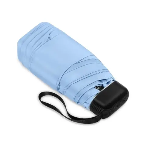 LEAGERA Mini Umbrella - Compact, Waterproof Travel Umbrella for Light Rain, Suitable for Women's Purse and Pocket - 1